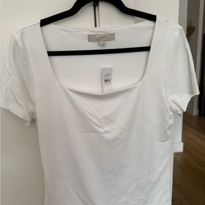 LOFT Women's Bundle Short Sleeve Square Neck Top